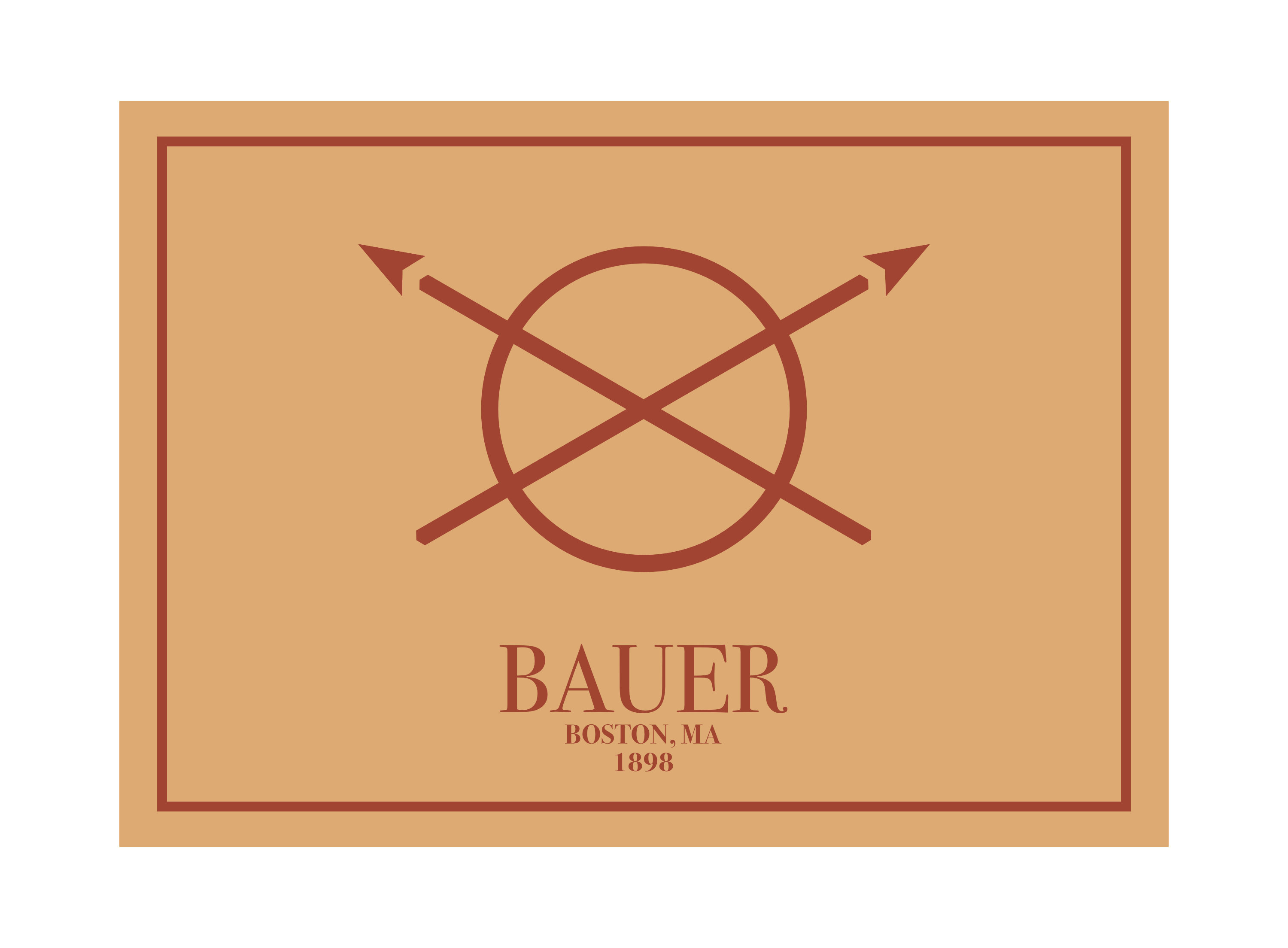 The logo as used by Bauer Outdoor Apperal company